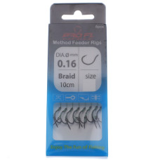 SET PRO FL  8 CARLIGE LEGATE TEXTIL 10CM CU SPIN CARLIG Power Carp Feeder NR 6