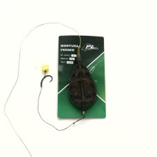 MONTURA FEEDER FL METHOD FARA TIJA 80G CARLIG NR 8 SPIN 10MM CU PORUMB FLOTANT E V