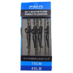 SET 4 MONTURI PRO FL Plumb Pierdut LEADCORE 75CM
