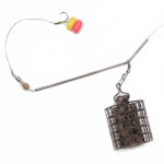 Montura FL Textil Feeder Cosulet Patrat 50 Gr Cu Porumb Carlig Wide Gape Nr 6