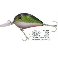 Vobler FL FL512 Floating 33mm 4.7g Depth 0.6-1.8m Colour 993